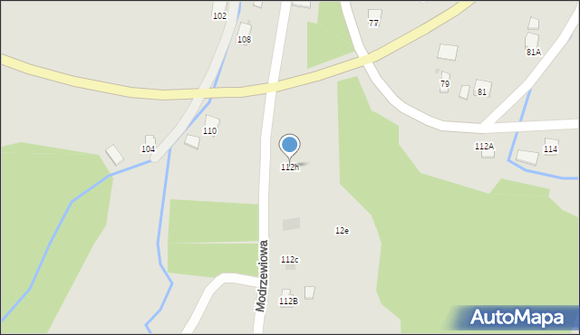 Strzyżów, Modrzewiowa, 112h, mapa Strzyżów