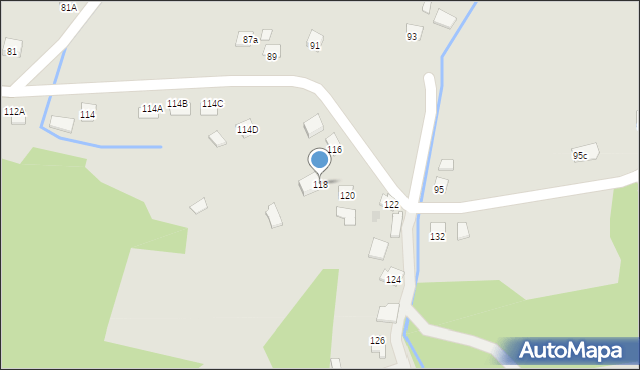 Strzyżów, Modrzewiowa, 118, mapa Strzyżów