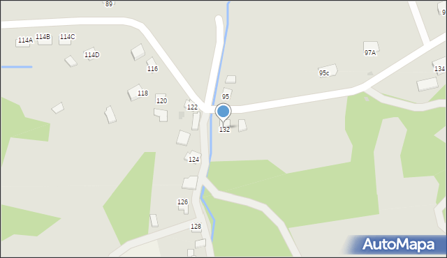 Strzyżów, Modrzewiowa, 132, mapa Strzyżów