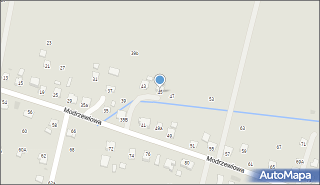 Strzyżów, Modrzewiowa, 45, mapa Strzyżów