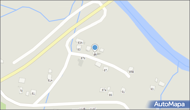 Strzyżów, Modrzewiowa, 85, mapa Strzyżów