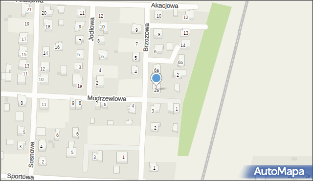 Subkowy, Modrzewiowa, 2a, mapa Subkowy