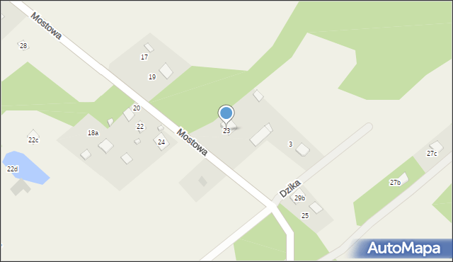 Sucha Rzeczka, Mostowa, 23, mapa Sucha Rzeczka