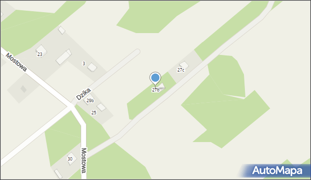 Sucha Rzeczka, Mostowa, 27b, mapa Sucha Rzeczka