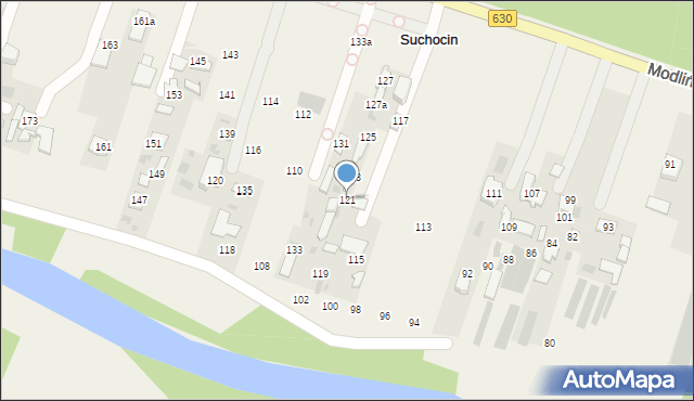 Suchocin, Modlińska, 121, mapa Suchocin
