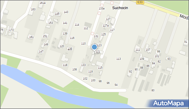 Suchocin, Modlińska, 129, mapa Suchocin