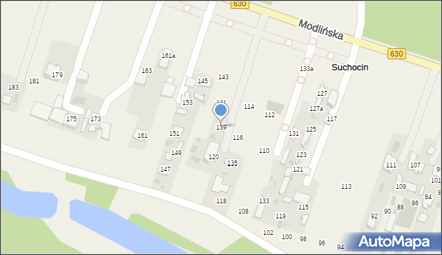 Suchocin, Modlińska, 139, mapa Suchocin