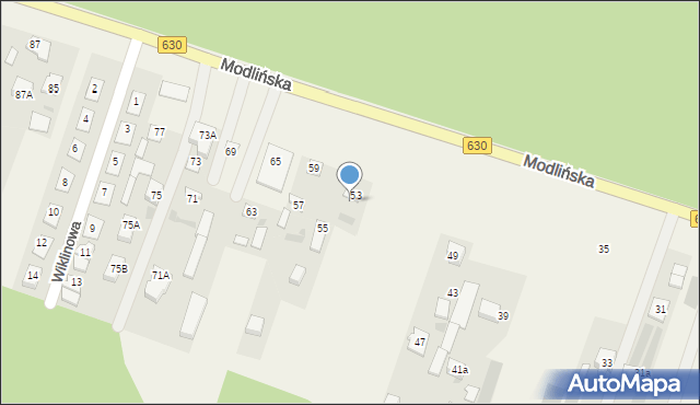 Suchocin, Modlińska, 53a, mapa Suchocin