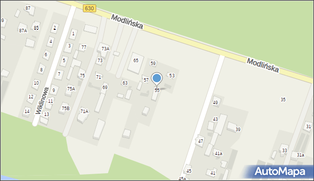 Suchocin, Modlińska, 55, mapa Suchocin