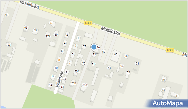 Suchocin, Modlińska, 73, mapa Suchocin