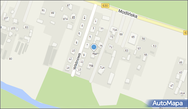 Suchocin, Modlińska, 75A, mapa Suchocin