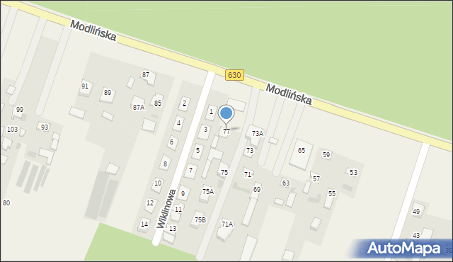 Suchocin, Modlińska, 77, mapa Suchocin