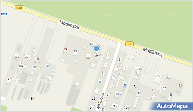 Suchocin, Modlińska, 85, mapa Suchocin