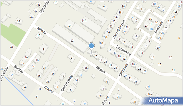 Suchy Las, Mokra, 3, mapa Suchy Las