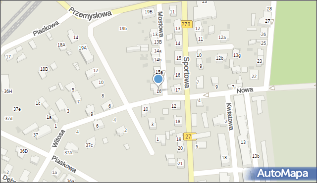Sulechów, Mostowa, 16, mapa Sulechów