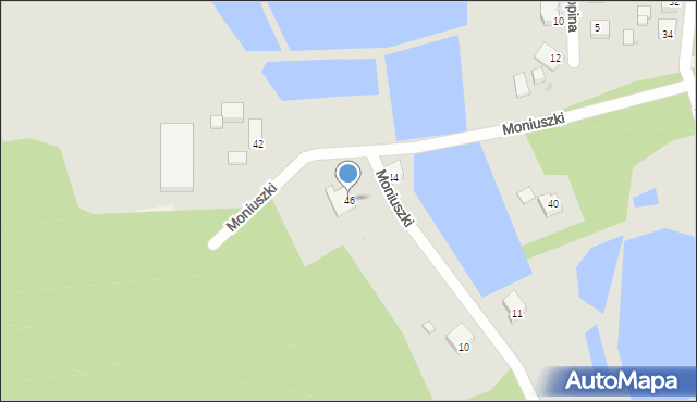Sulęcin, Moniuszki Stanisława, 46, mapa Sulęcin