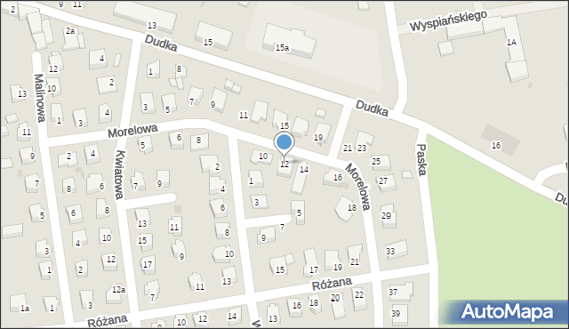 Sulęcin, Morelowa, 12, mapa Sulęcin