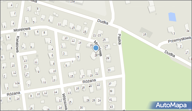 Sulęcin, Morelowa, 18, mapa Sulęcin