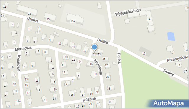 Sulęcin, Morelowa, 21, mapa Sulęcin
