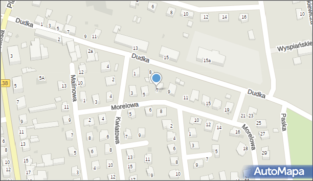 Sulęcin, Morelowa, 7, mapa Sulęcin