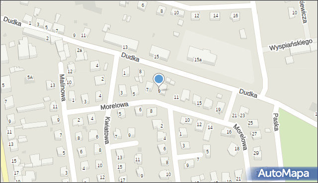 Sulęcin, Morelowa, 9, mapa Sulęcin