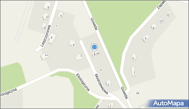 Sulęczyno, Modrzewiowa, 6, mapa Sulęczyno