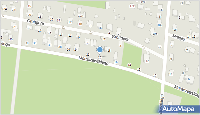 Sulejówek, Moraczewskiego, 20, mapa Sulejówek