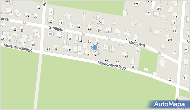 Sulejówek, Moraczewskiego, 24, mapa Sulejówek