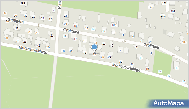 Sulejówek, Moraczewskiego, 28, mapa Sulejówek
