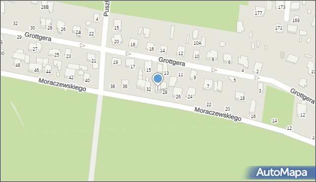 Sulejówek, Moraczewskiego, 30, mapa Sulejówek