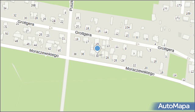 Sulejówek, Moraczewskiego, 32, mapa Sulejówek