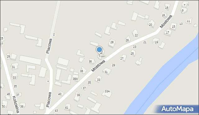 Suraż, Mostowa, 34, mapa Suraż