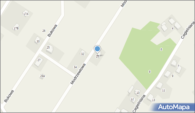 Suszec, Modrzewiowa, 25, mapa Suszec