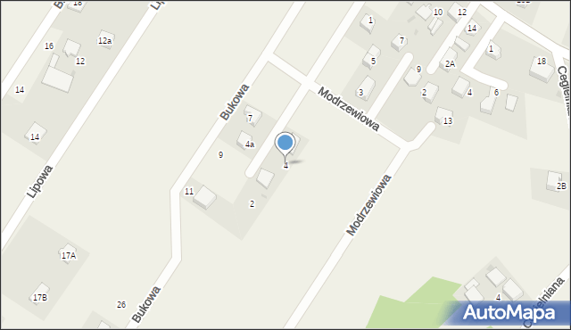 Suszec, Modrzewiowa, 4, mapa Suszec