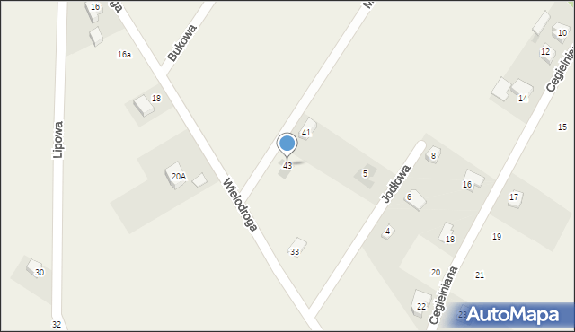 Suszec, Modrzewiowa, 43, mapa Suszec