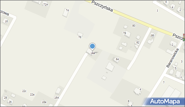 Suszec, Mokra, 14a, mapa Suszec