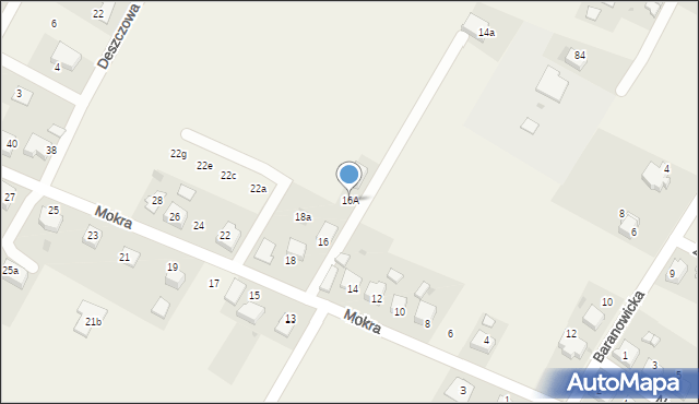 Suszec, Mokra, 16A, mapa Suszec