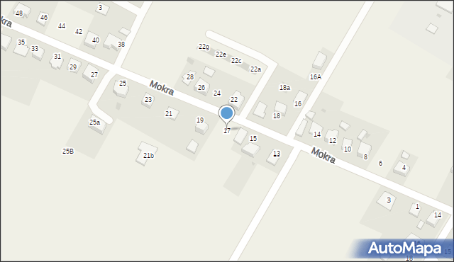 Suszec, Mokra, 17, mapa Suszec
