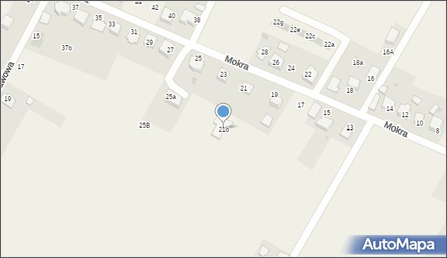 Suszec, Mokra, 21b, mapa Suszec