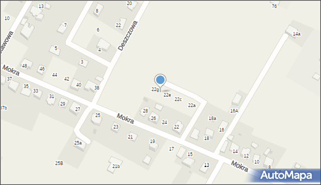 Suszec, Mokra, 22f, mapa Suszec
