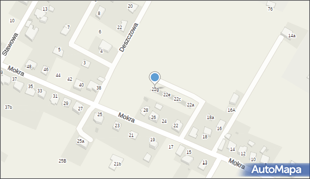 Suszec, Mokra, 22g, mapa Suszec