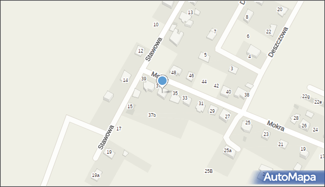 Suszec, Mokra, 37a, mapa Suszec