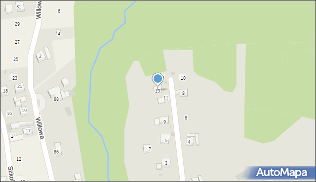 Świątniki Górne, Modrzewiowa, 13, mapa Świątniki Górne