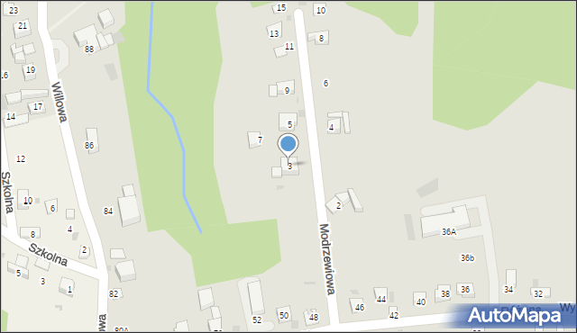 Świątniki Górne, Modrzewiowa, 3, mapa Świątniki Górne