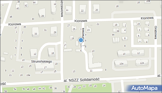 Świdnik, Morwowa, 3, mapa Świdnika