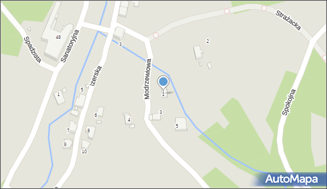 Świeradów-Zdrój, Modrzewiowa, 1, mapa Świeradów-Zdrój