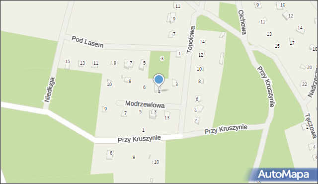 Świniotop, Modrzewiowa, 4, mapa Świniotop