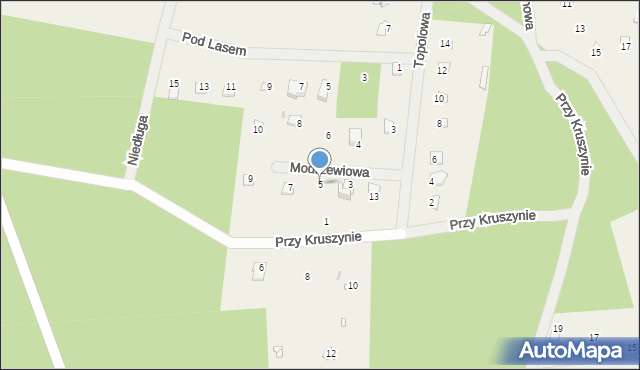 Świniotop, Modrzewiowa, 5, mapa Świniotop