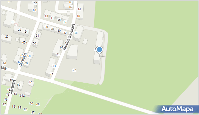 Świnoujście, Modrzejewskiej Heleny, 20a, mapa Świnoujście