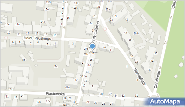 Świnoujście, Monte Cassino, 16, mapa Świnoujście